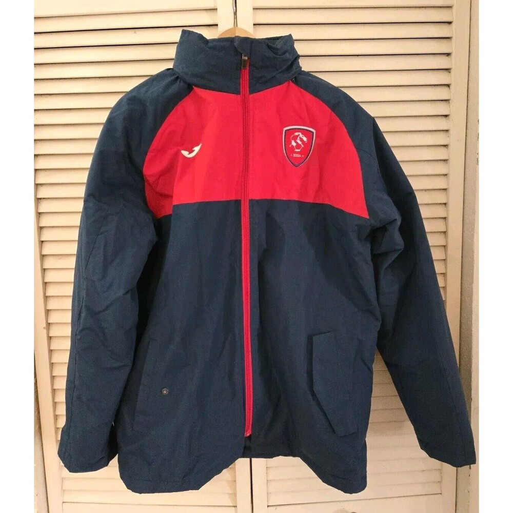 JOMA MENS NAVY BLUE AND RED MANAGERS JACKET SIZE MEDIUM